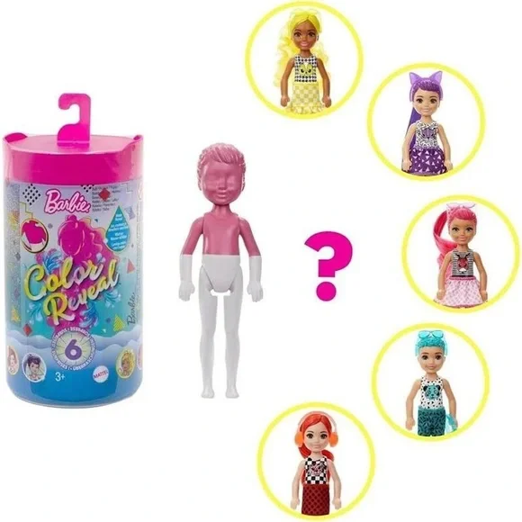 Barbie COLOR REVEAL COLOR BLOCK SERIES & SAND & SUN SERIES CHELSEA DOLLS - Picture 5 of 15